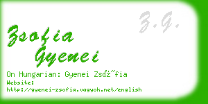 zsofia gyenei business card